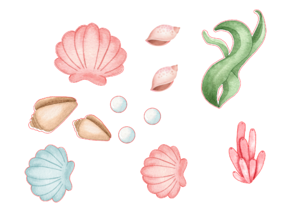 Arquivo de Corte Topo de Bolo Sereia Aquarela - Imagem 5