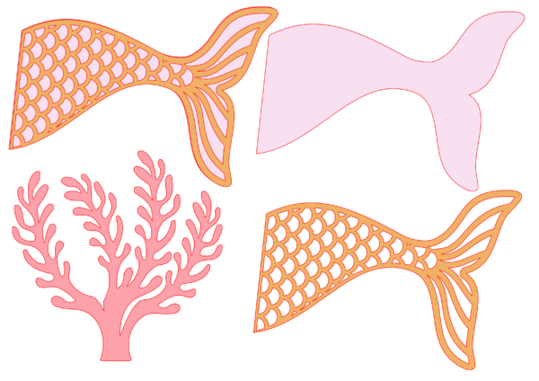 Arquivo de Corte Topo de Bolo Sereia Aquarela - Imagem 2